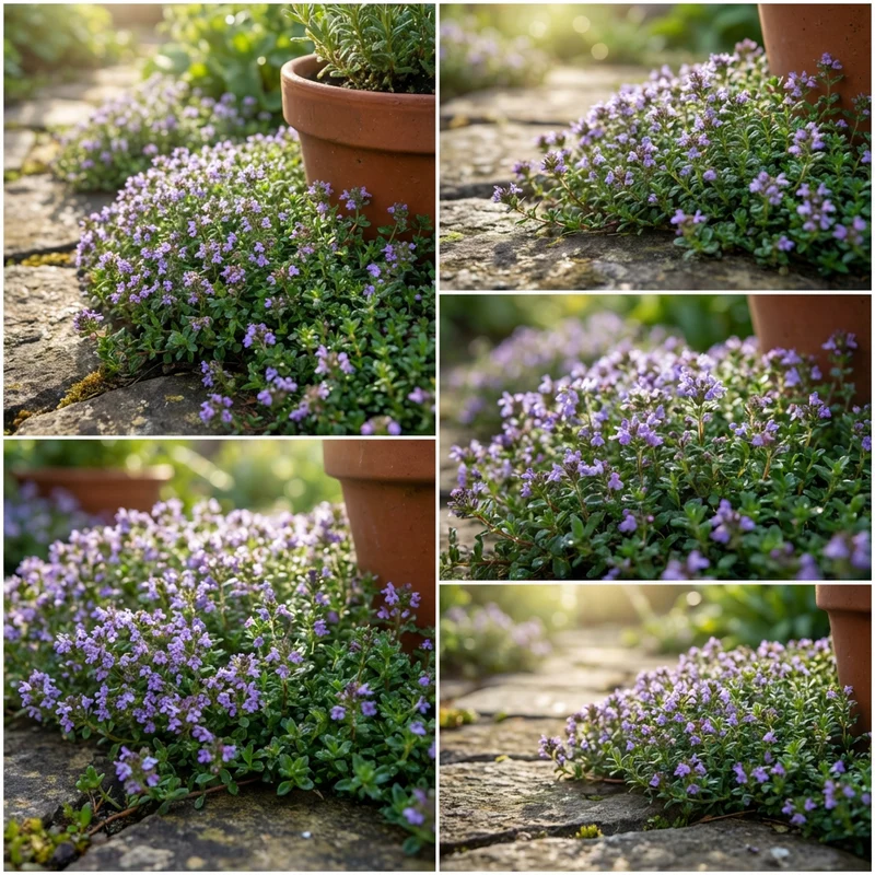 Thymus serpyllum Blue Creeping Thyme Flower Seeds – Perennial Ground Cover Plant Seeds