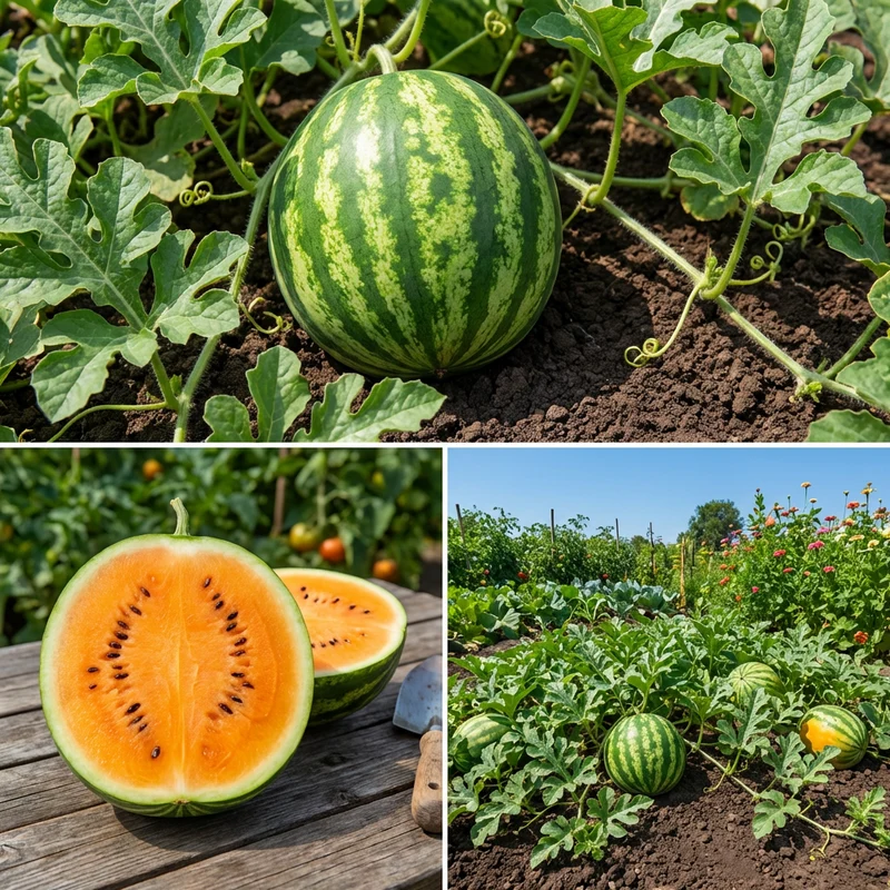 Tendersweet Orange Watermelon (Citrullus lanatus) Fruit Seeds – Sweet Flavor Heirloom Seeds for Garden Growing