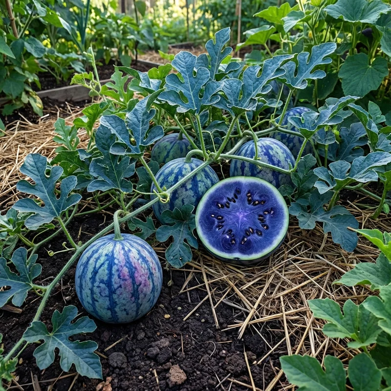 Blue Watermelon Fruit Seeds for Planting - Heirloom, Non-GMO, High Germination Organic Garden Seeds