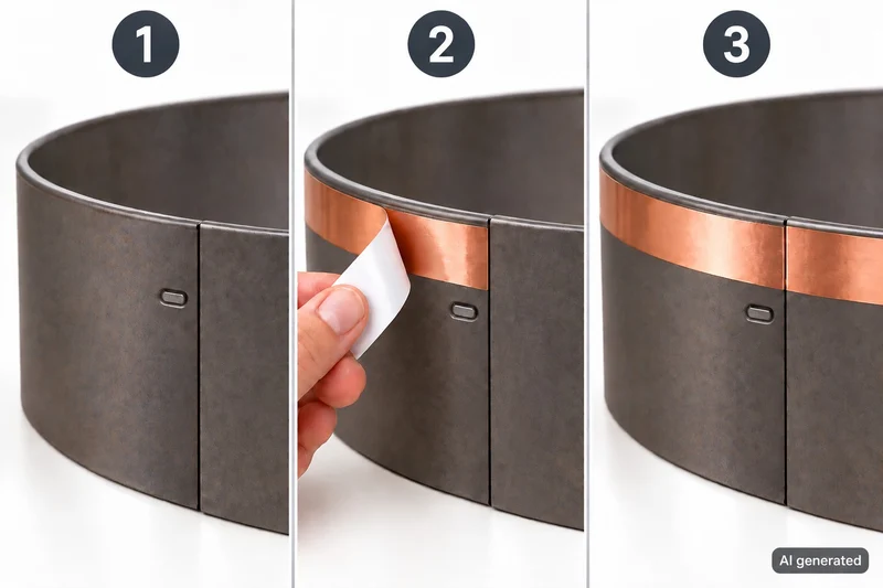 bellissa Schneckenkragen Ø40 cm mit Kupferband verzinkt/Corten: Corten – 3 Stück