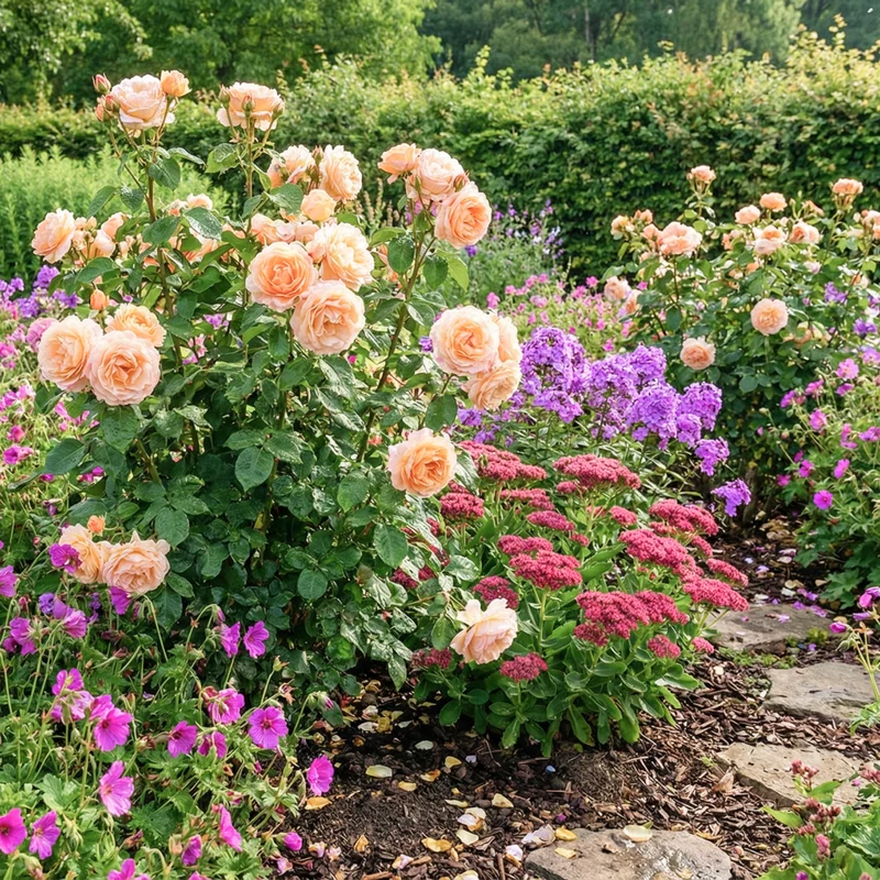 Stauden-Set Rosenbegleiter Rot-Rosa-Violett (3er Set)
