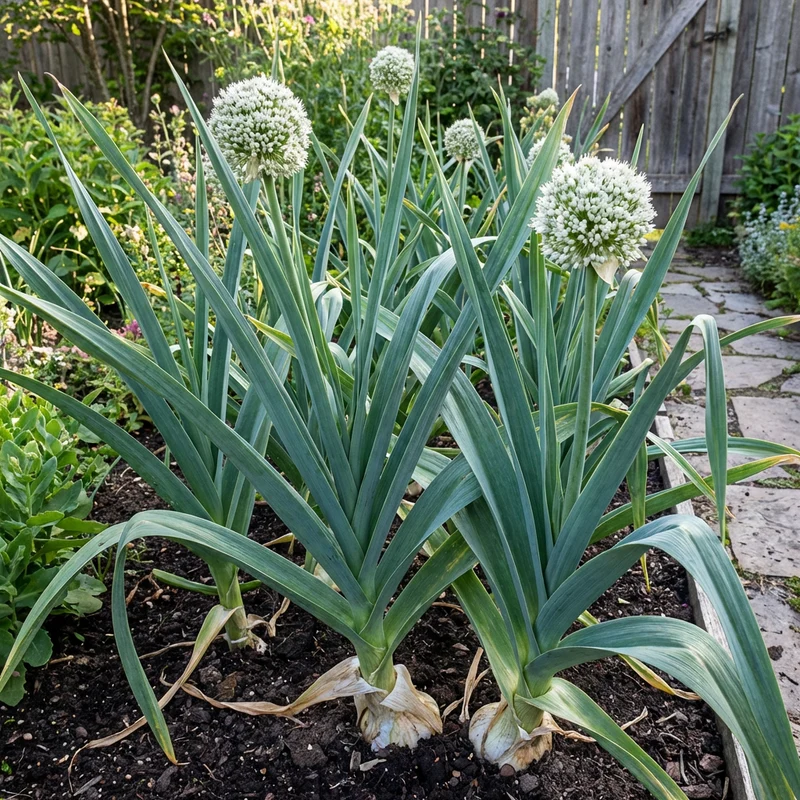 Elephant Garlic (Allium ampeloprasum) Seeds for Planting – Heirloom White Garden Seeds with High Germination