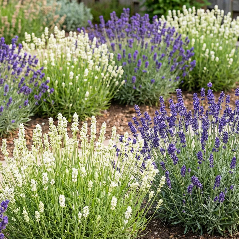 Stauden-Set Lavendel-Mix Blau-Weiß (6er Set / 1 m²)