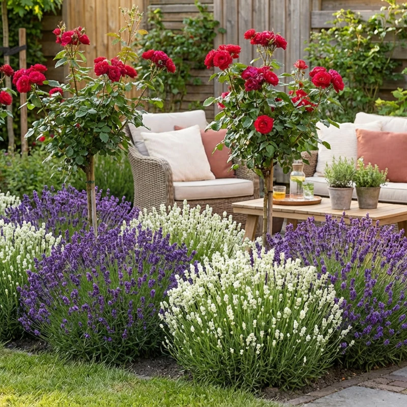 Stauden-Set Lavendel-Mix Blau-Weiß (6er Set / 1 m²)