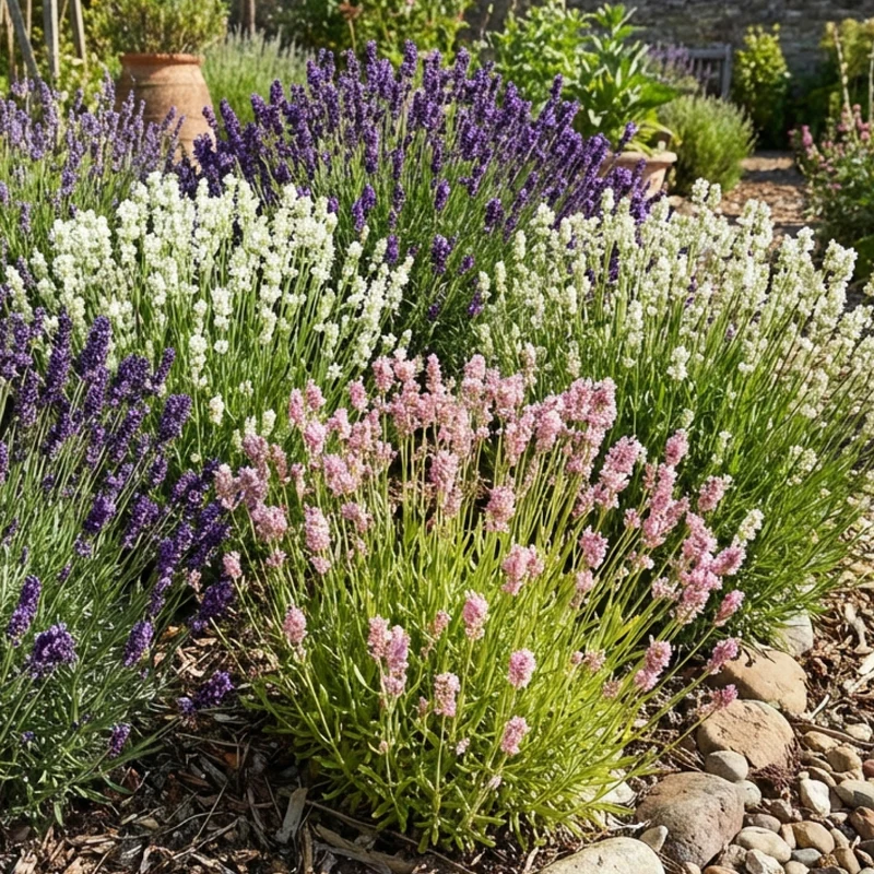 Stauden-Set Lavendel-Mix Dreifarbig (9er Set / 1,25 m²)