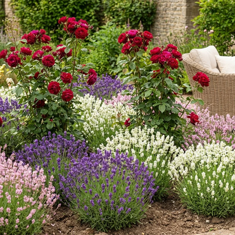 Stauden-Set Lavendel-Mix Dreifarbig (9er Set / 1,25 m²)