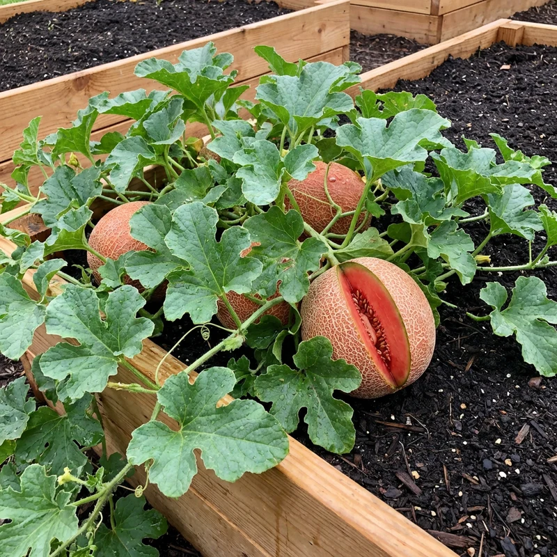 Red Cantaloupe Melon Seeds (Cucumis melo) – Heirloom Garden Fruit Variety