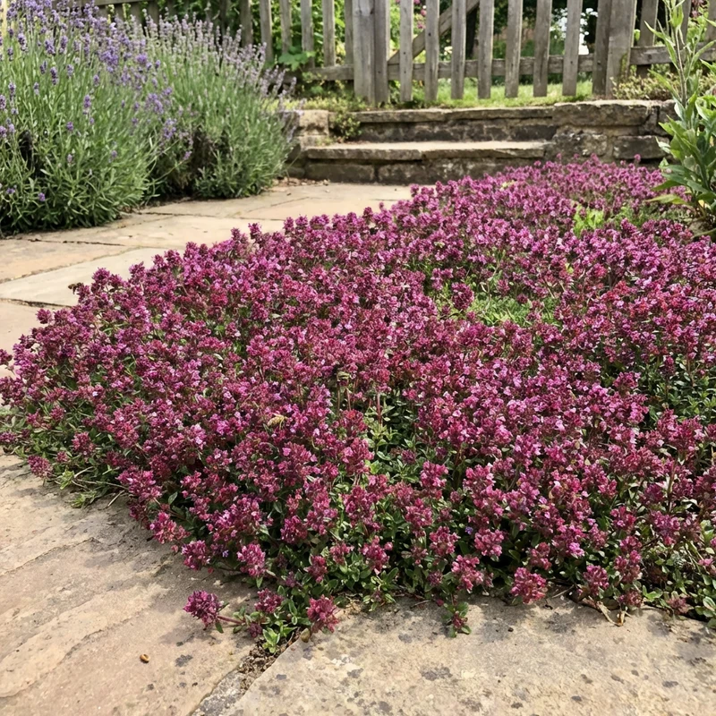 Purple Creeping Thyme Flower Seeds (Thymus serpyllum) – Hardy Fragrant Ground Cover Plant