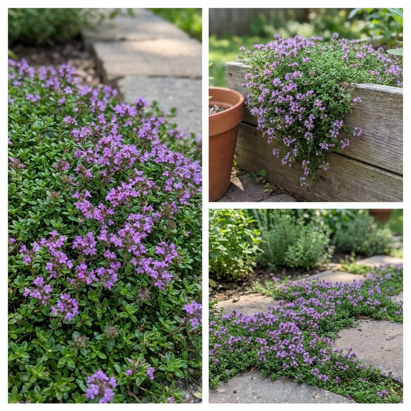 Purple Creeping Thyme (Thymus serpyllum) Flower Seeds for Planting – Heirloom Fragrant Ground Cover