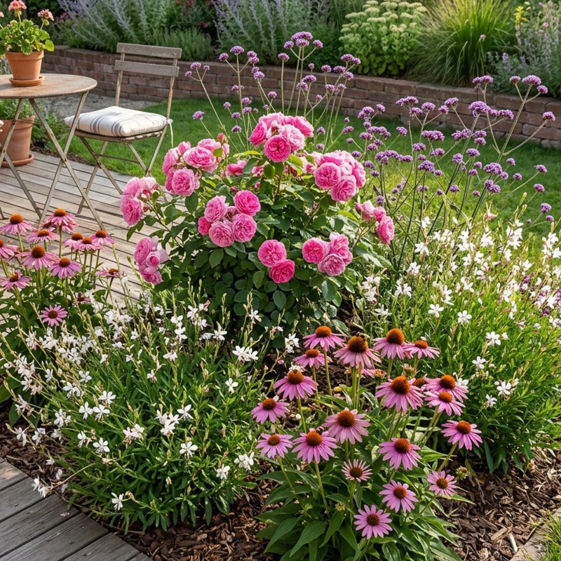 Stauden-Set Rosenbegleiter Purpur-Rosa (6er Set / 1 m²)