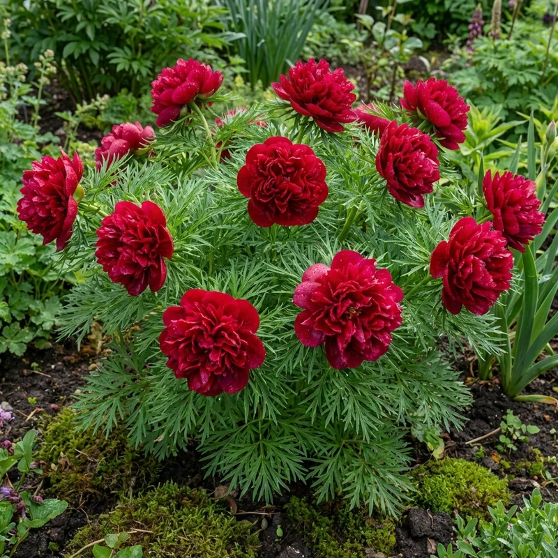 Double Flowering Fernleaf Peony Seeds for Planting – Fragrant Spring Garden Blooms