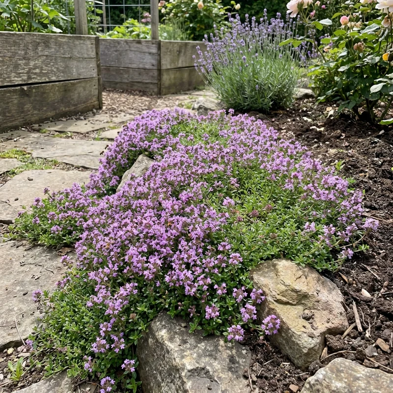 Purple Creeping Thyme Flower Seeds – Heirloom, Non-GMO, Fragrant Ground Cover for Garden Planting