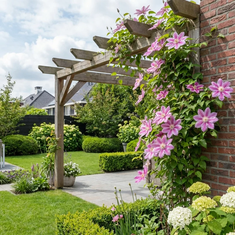 Kletterpflanze Clematis Dr. Ruppel (Waldrebe)