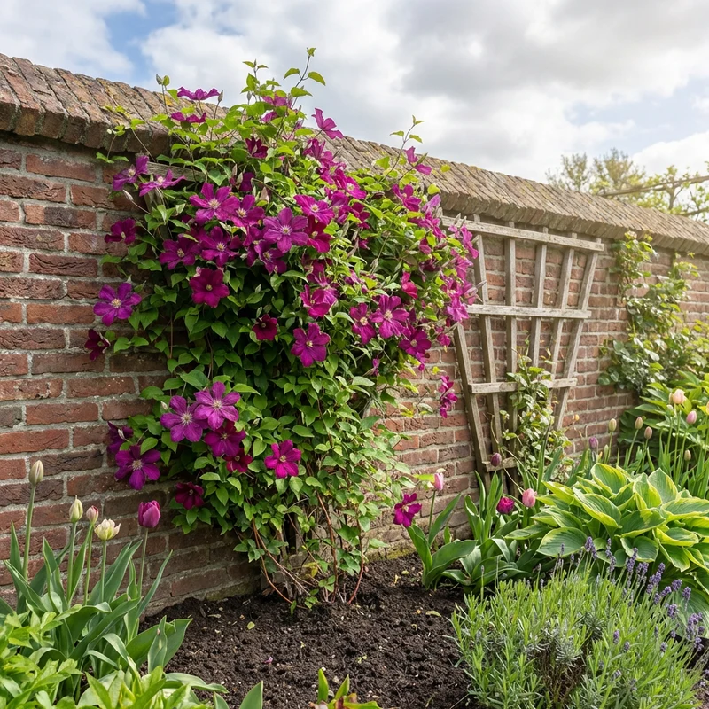 Kletterpflanze Clematis Ernest Markham (Kissen)