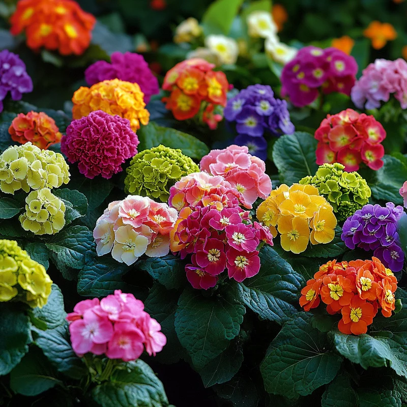 Round Cluster Bloom Seeds – Classic Vibrant Flowering Variety for Garden Borders