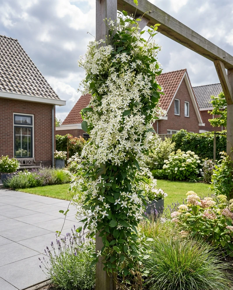 Kletterpflanzen Clematis terniflora (Huhnbeere)