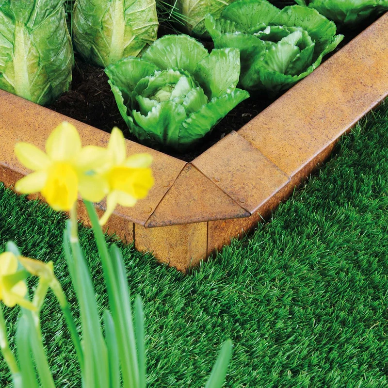 bellissa Schneckenblech Eckteil 7x7x20 cm corten
