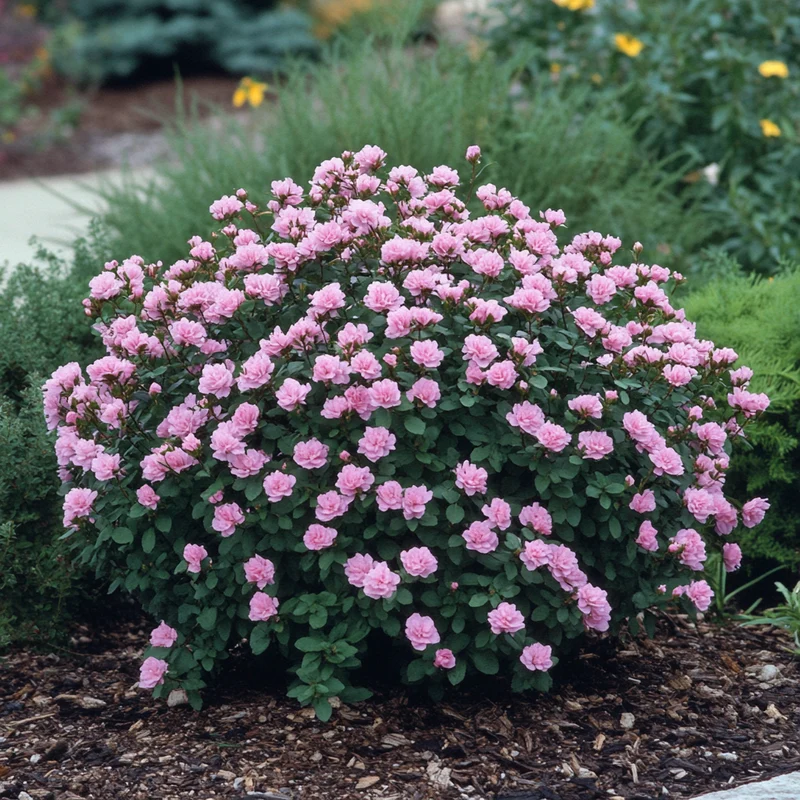 Compact Evergreen Pink Flower Seeds – Soft Pink Ruffled Blooms on Hardy Shrub