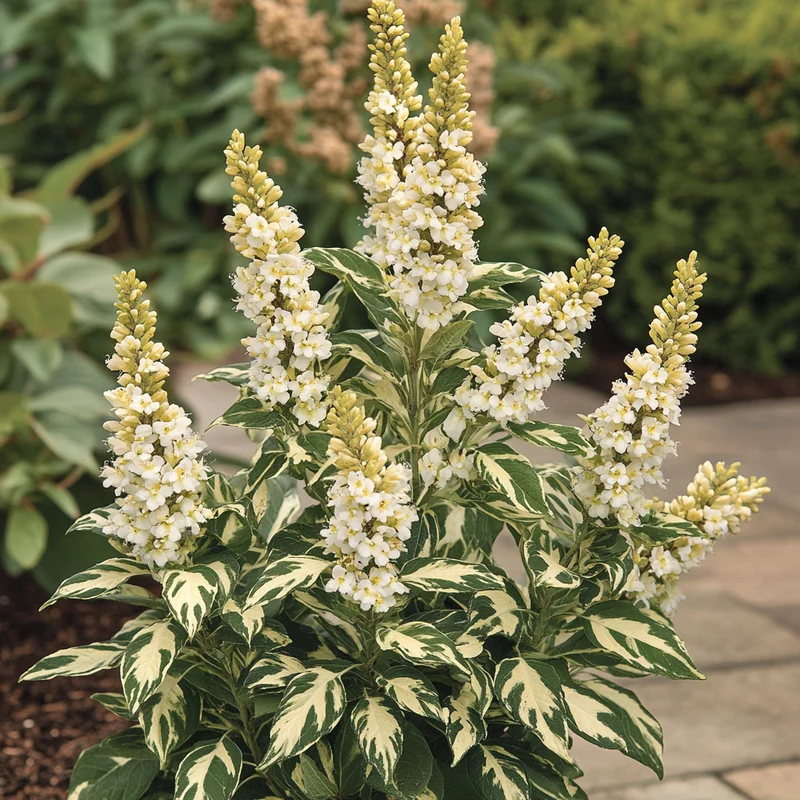Harlequin Butterfly Bush Seeds – Buddleja davidii ‘Harlequin’ Variegated Foliage & Vibrant Blooms