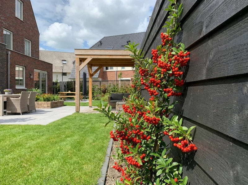 Kletterpflanze Pyracantha c. Red Column (Feuerdorn)