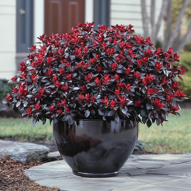 Dwarf Rhododendron Seeds – Cold-Hardy Shrub with Deep Red Blooms
