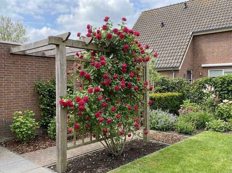 Kletterpflanze Rosa Heidelberg (Kletterrose)