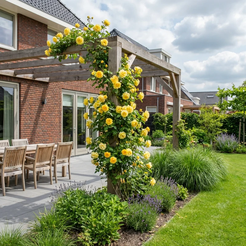 Kletterrose Rosa Golden Climber (Kletterrose)