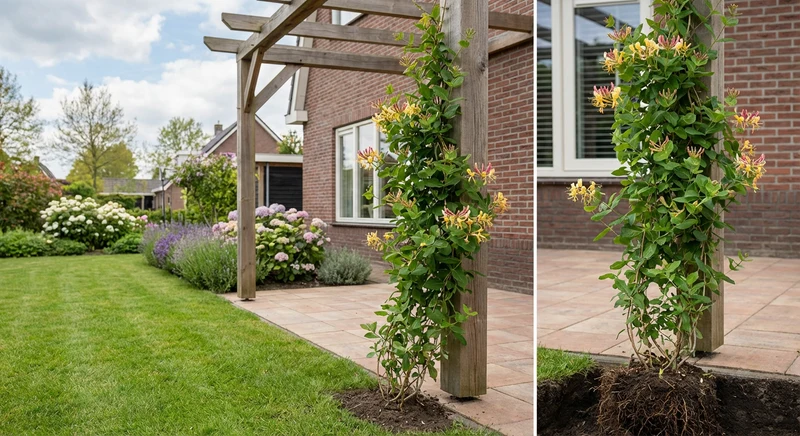 Kletterpflanze Lonicera periclymenum (Geißblatt)
