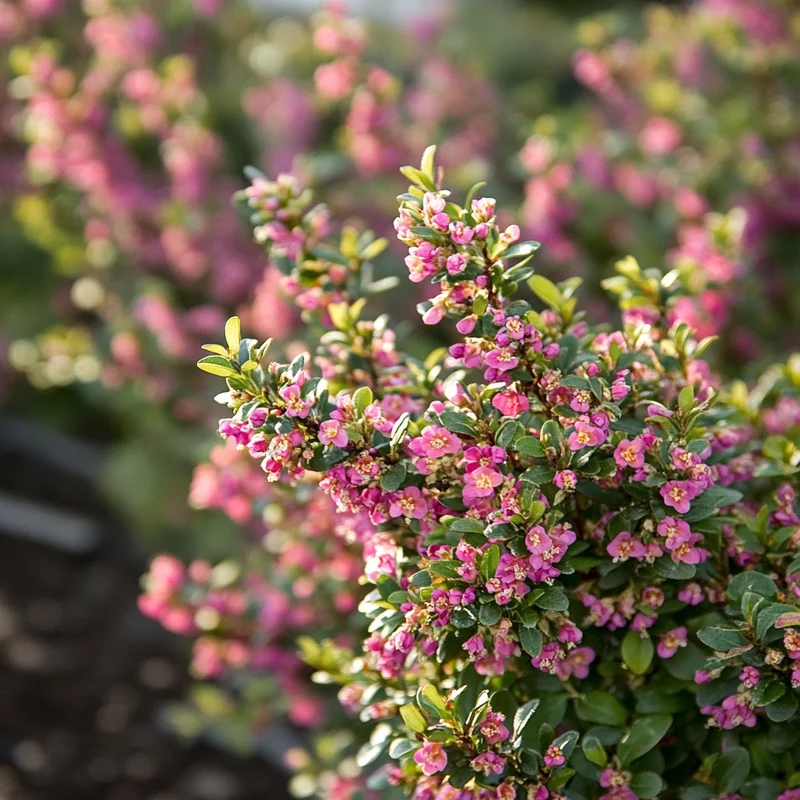 Hardy, Semi-Evergreen Shrub with Bright Spring Flowers