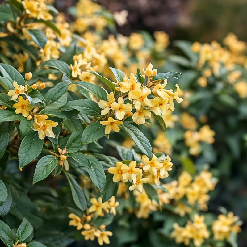 Hardy, Semi-Evergreen Shrub with Bright Spring Flowers