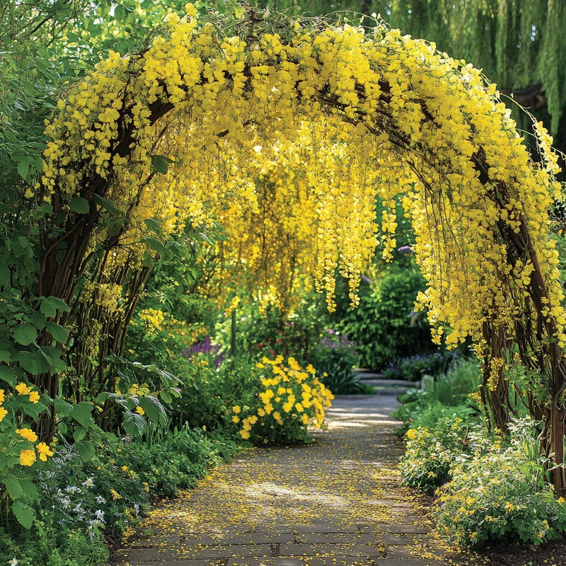 Cascading Yellow Bloom Seeds – Graceful Arching Flowering Shrub for Landscapes