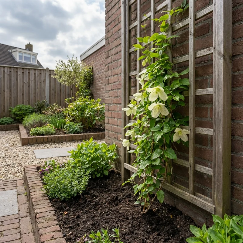 Kletterpflanze Clematis cirrhosa Wisley Cream (Kissen)