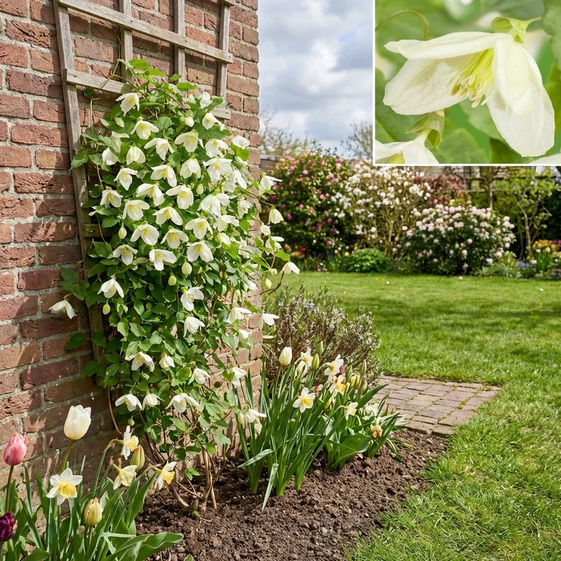 Kletterpflanze Clematis cirrhosa Jingle Bells (Cowberry)