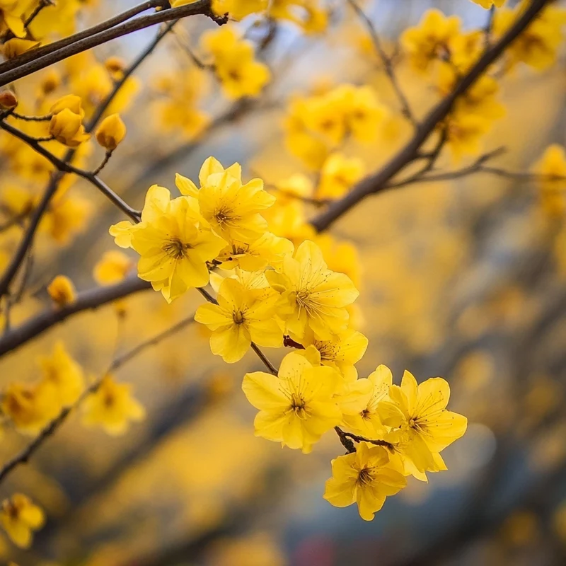 Brilliant Golden-Yellow Blossoms for Spring Landscapes