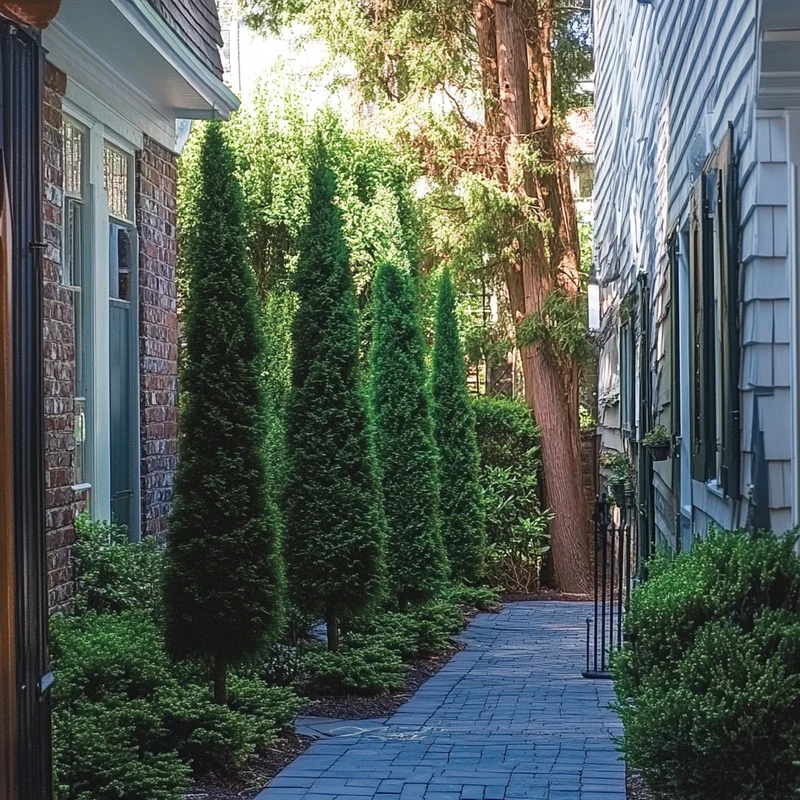 Slim Upright Evergreen Seeds – Narrow-Space Columnar Shrub for Borders & Landscapes