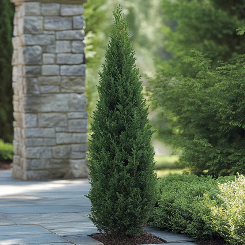 Slim Upright Evergreen Seeds – Narrow-Space Columnar Shrub for Borders & Landscapes