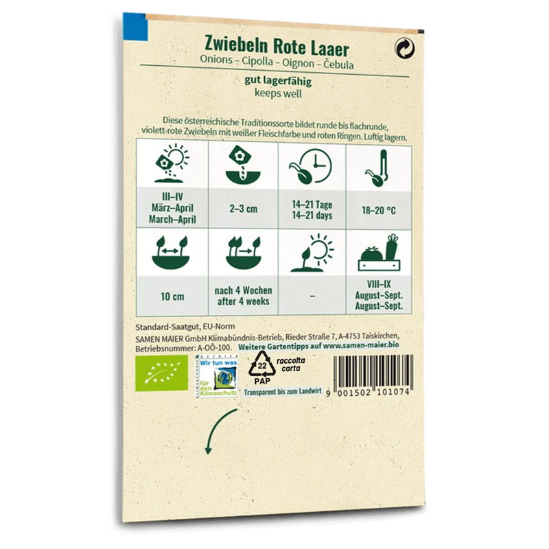 Bio-Zwiebeln 'Rote Laaer'