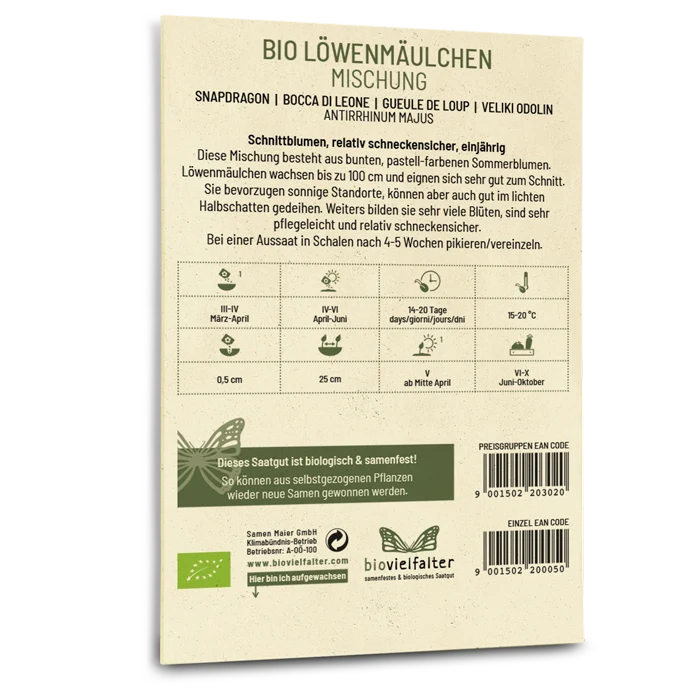 Bio-Löwenmäulchen Mischung