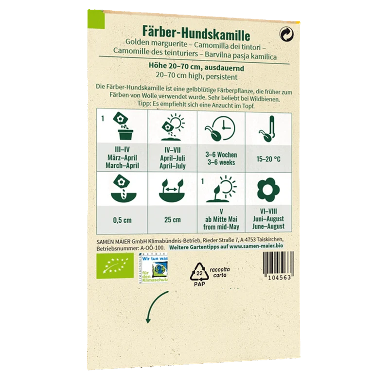 Bio-Färber-Hundskamille Wildblume