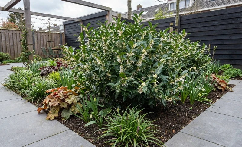 Fleischbeere (Sarcococca ruscifolia 'Dragon Gate')