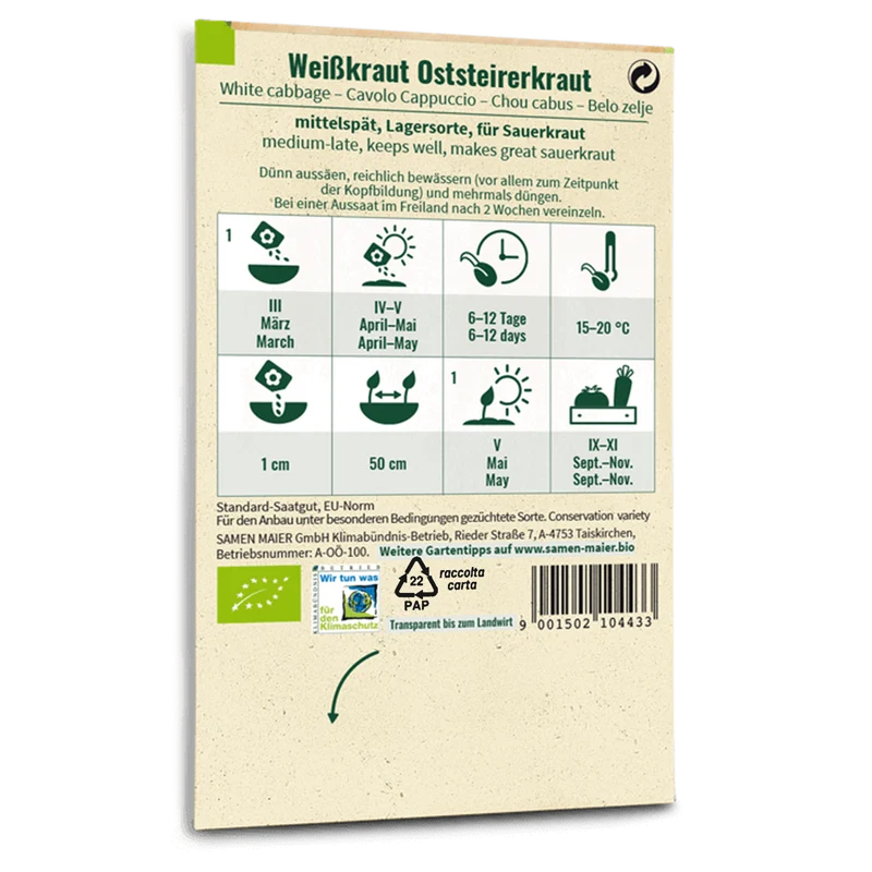 Bio-Weißkohl 'Oststeirerkraut'