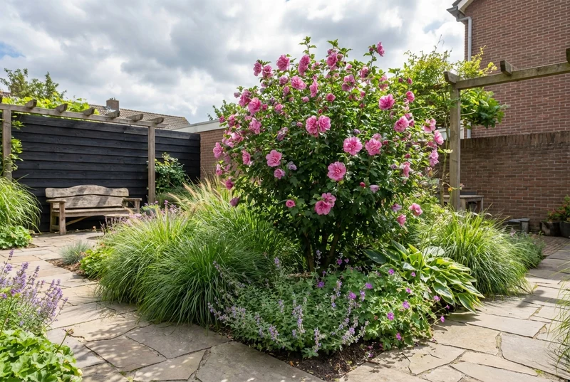 Althea-Strauch (Hibiscus syriacus Magenta Chiffon)