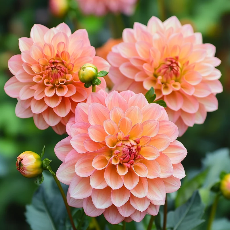 Mixed Coral and Gold Dahlia Seeds – Vibrant Blooming Garden Variety