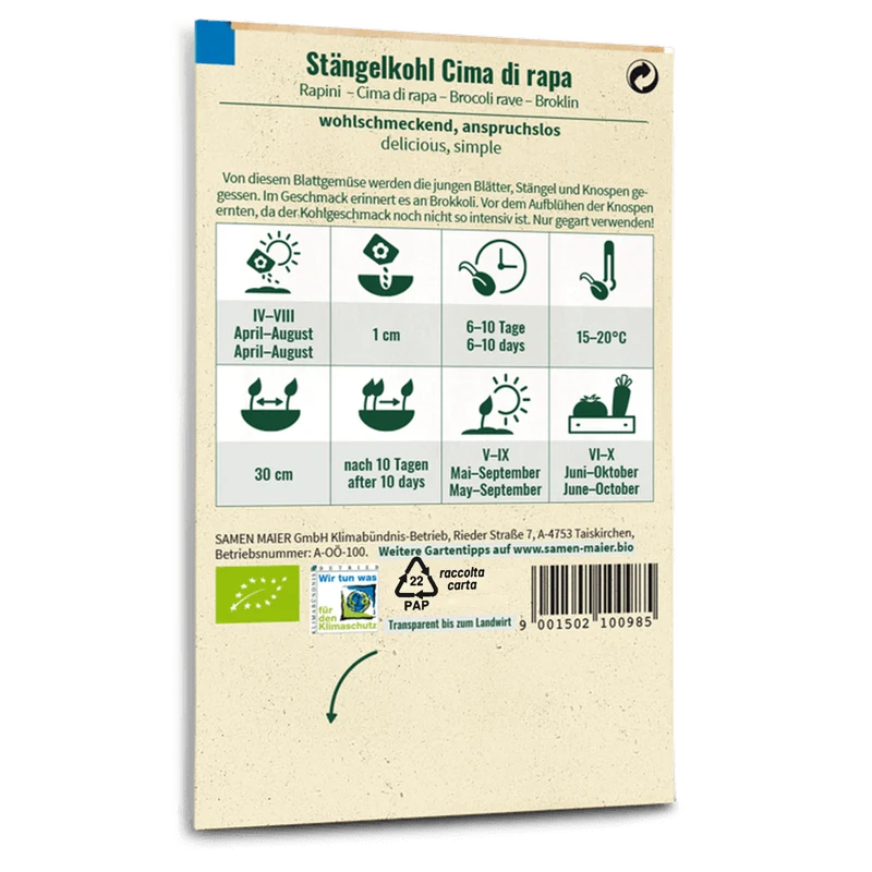 Bio-Stängelkohl 'Cima di rapa'