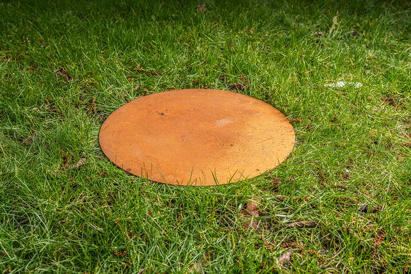 Trittstein aus Cortenstahl, rund, Ø 50 cm