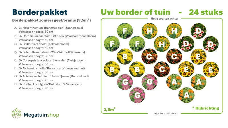 Bordürenpaket Sommergelb/Orange (3,5 m2)