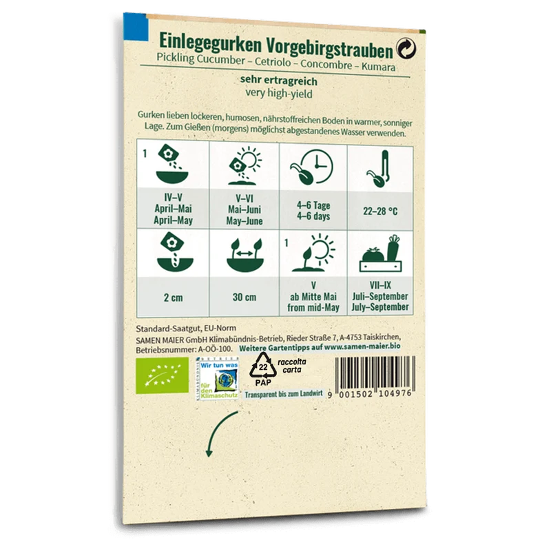 Bio-Einlegegurke 'Vorgebirgstrauben'