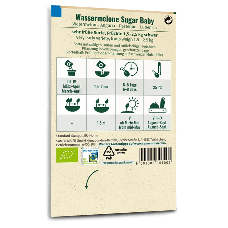 Bio-Wassermelone 'Sugar Baby'