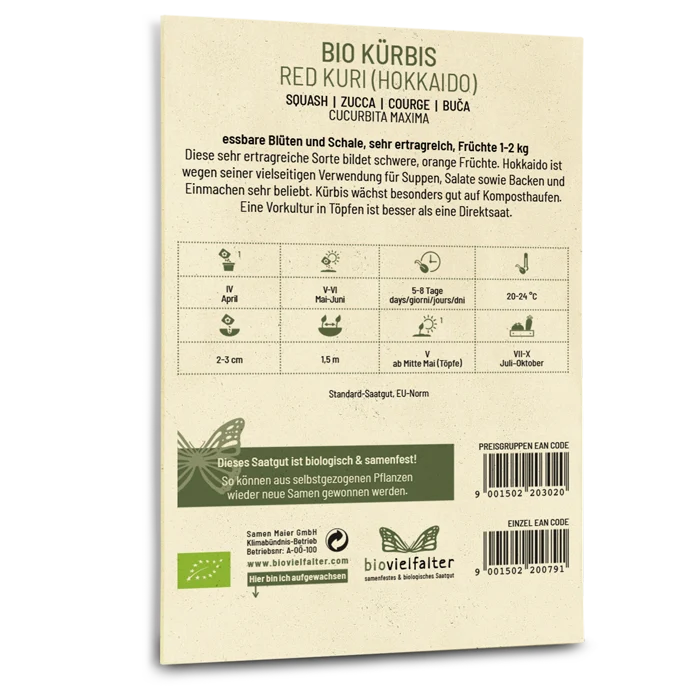 Bio-Kürbis 'Red Kuri' Hokkaido