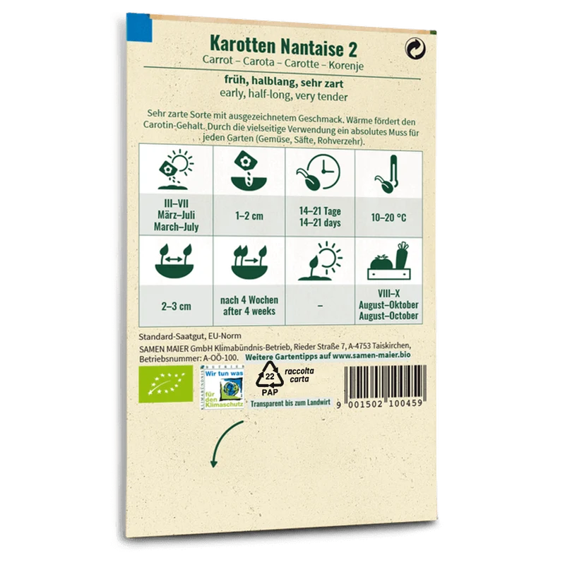 Bio-Karotten 'Nantaise 2'